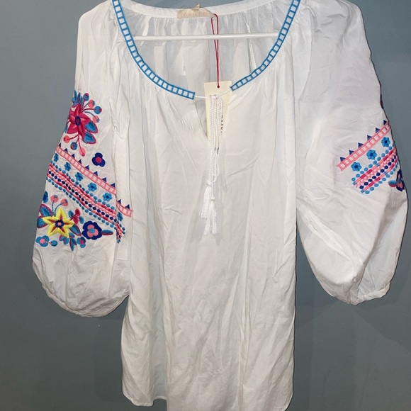 Solitaire floral tunic nwt 🌺🌻 - Picture 1 of 5